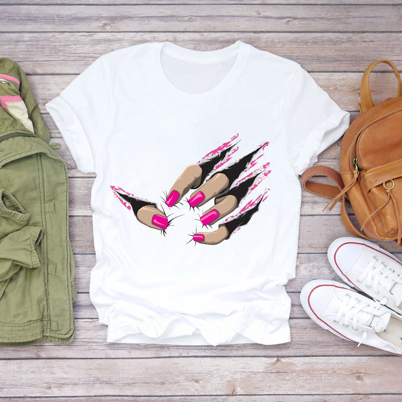 Summer Nails Nail Art Make Up 90s Ladies Ladies T-Shirts