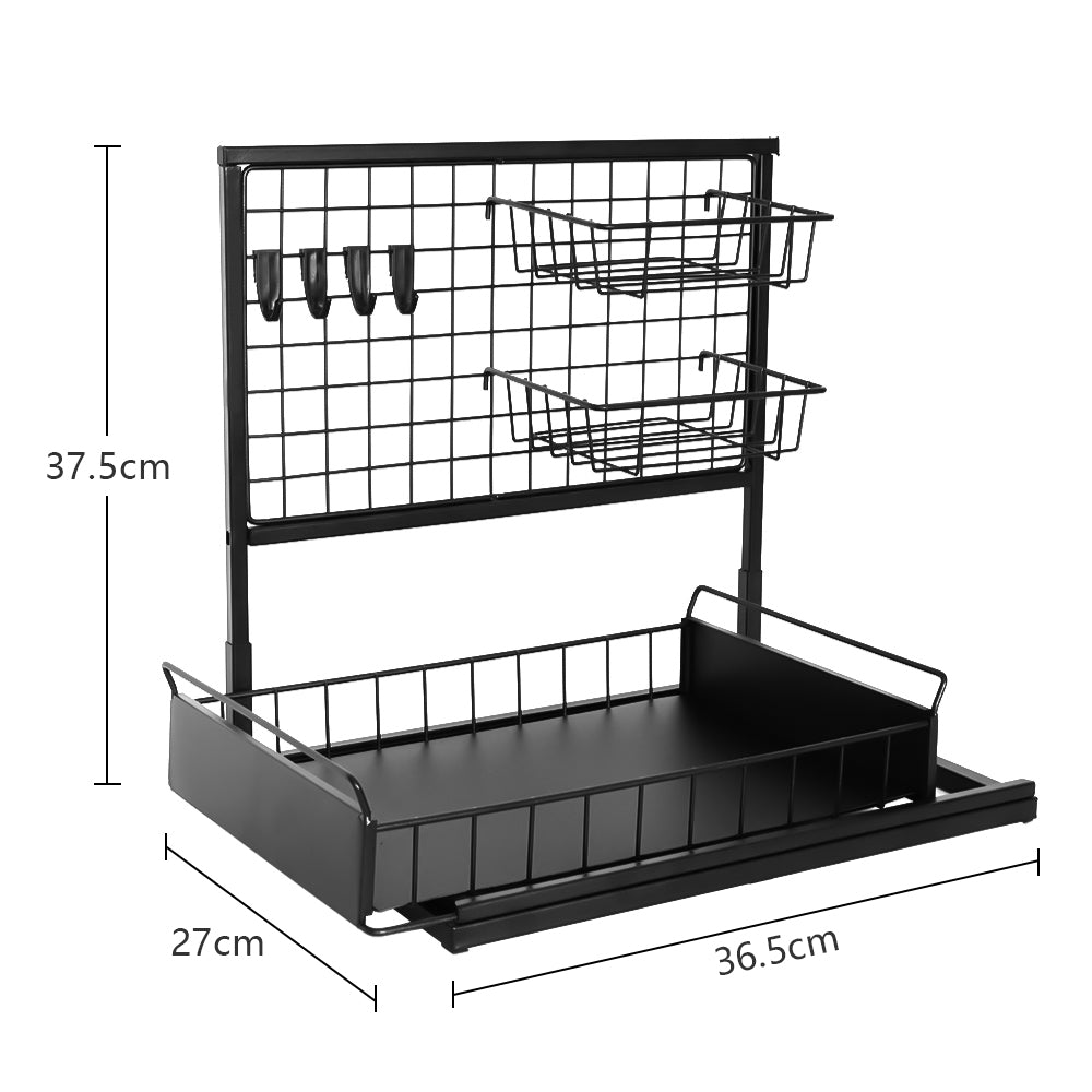 STORFEX 2-Tier Pull Out Cabinet Organizer Under Sink Rack