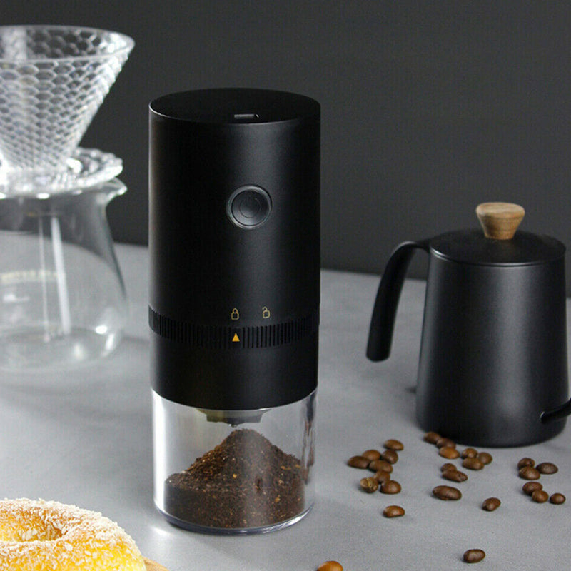 Electric Coffee Bean Grinder with Auto-Off Function- USB Rechargeable