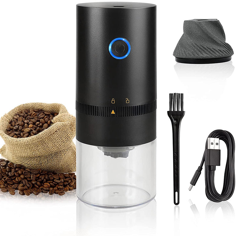 Electric Coffee Bean Grinder with Auto-Off Function- USB Rechargeable