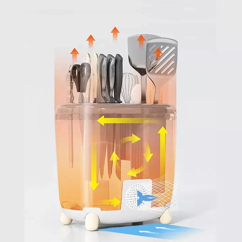 Large Capacity Multifunctional Knife Holder and Storage with Drainage