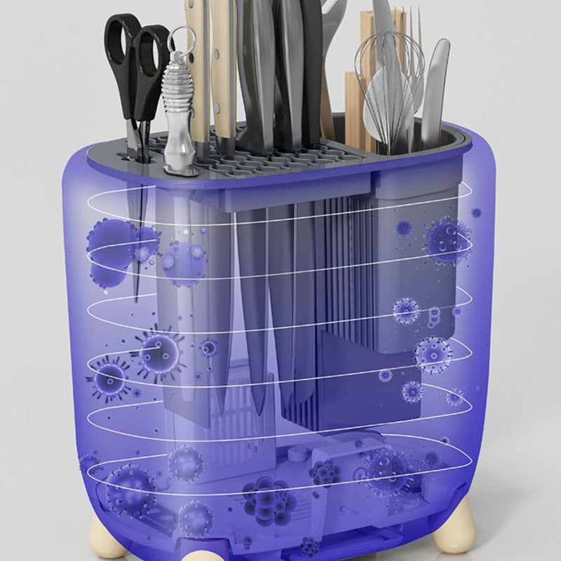 Large Capacity Multifunctional Knife Holder and Storage with Drainage