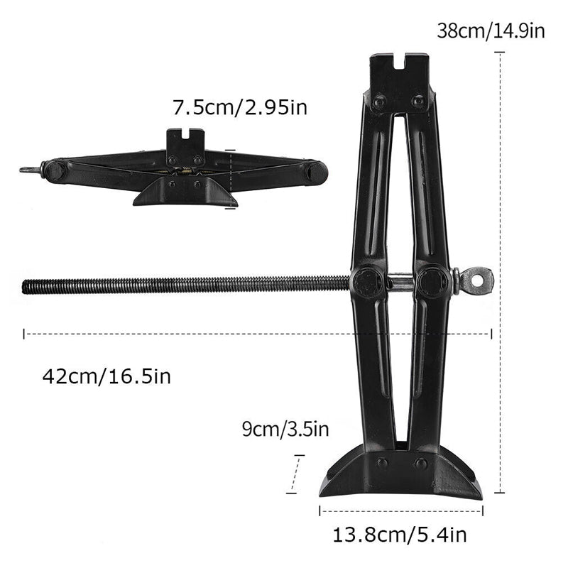 2 Tons Capacity Heavy-Duty Car Lifting Scissor Jack with Ratchet Wrench