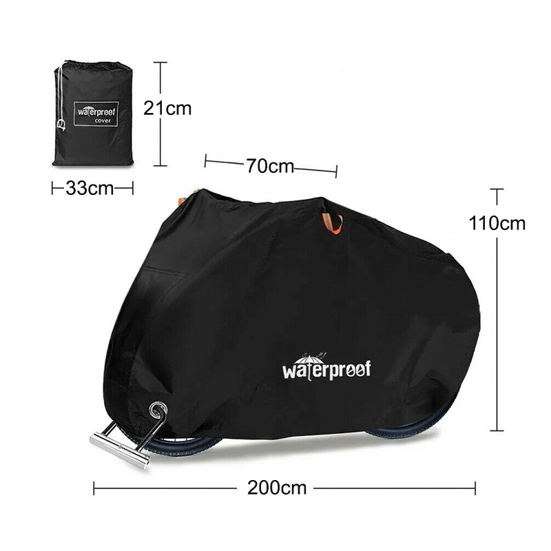 Heavy Duty Waterproof Outdoor Bicycle Cover with Anti-Theft Lock Holes