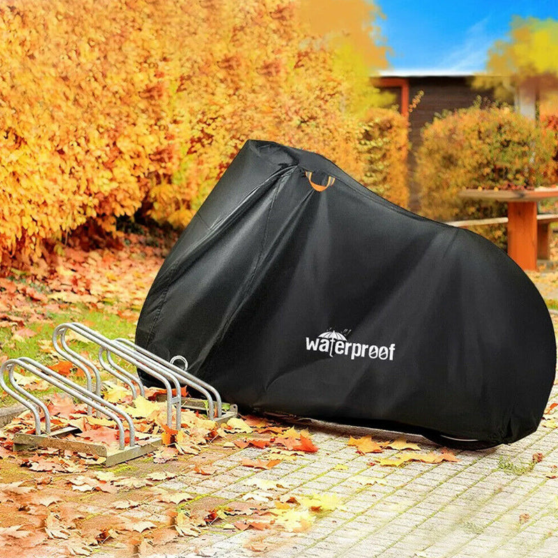 Heavy Duty Waterproof Outdoor Bicycle Cover with Anti-Theft Lock Holes