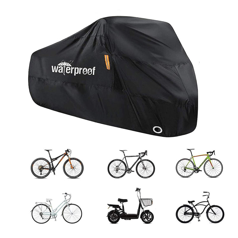 Heavy Duty Waterproof Outdoor Bicycle Cover with Anti-Theft Lock Holes