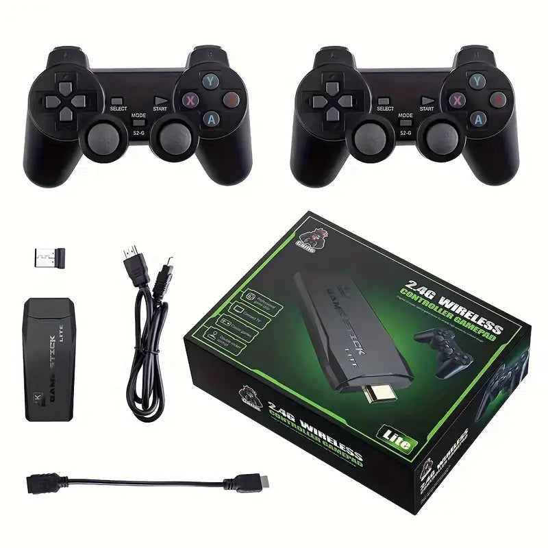 4K HD Plug and Play Retro Gaming Console with Controllers and Built-in Games