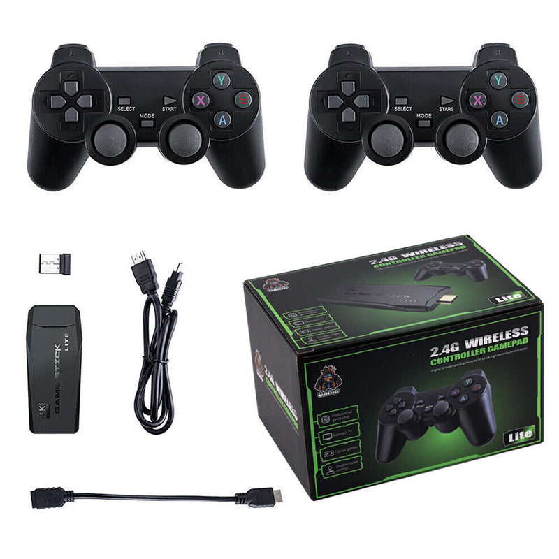 4K HD Plug and Play Retro Gaming Console with Controllers and Built-in Games