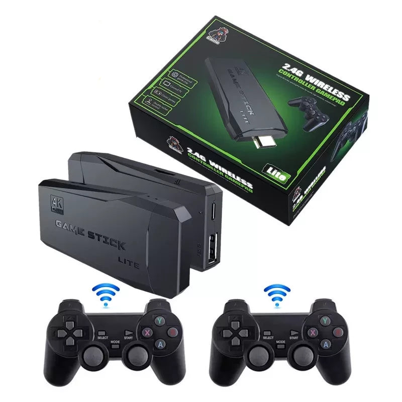 4K HD Plug and Play Retro Gaming Console with Controllers and Built-in Games