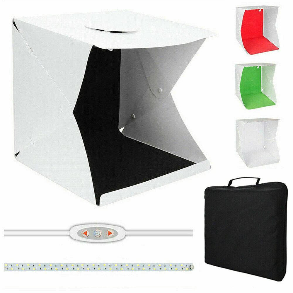 40CM Light Foldable Photo Studio Portable Mini Photography Box Led Kit Tent Cube-USB Plugged-in