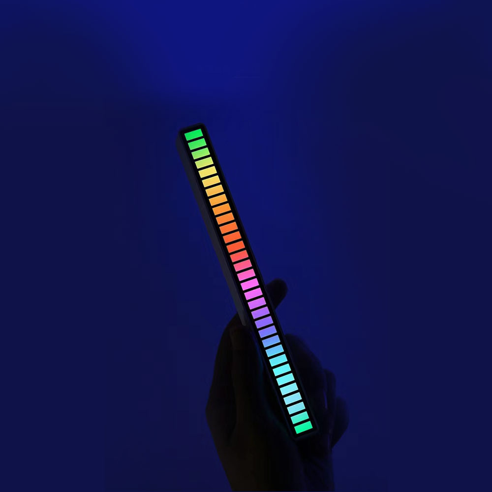 RGB Activated Music Rhythm LED Light Strip Lamp Sound Control -USB Rechargeable