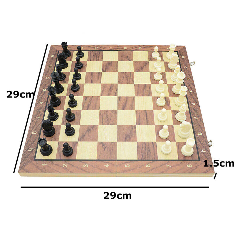 Folding Wooden Chess Gaming Set