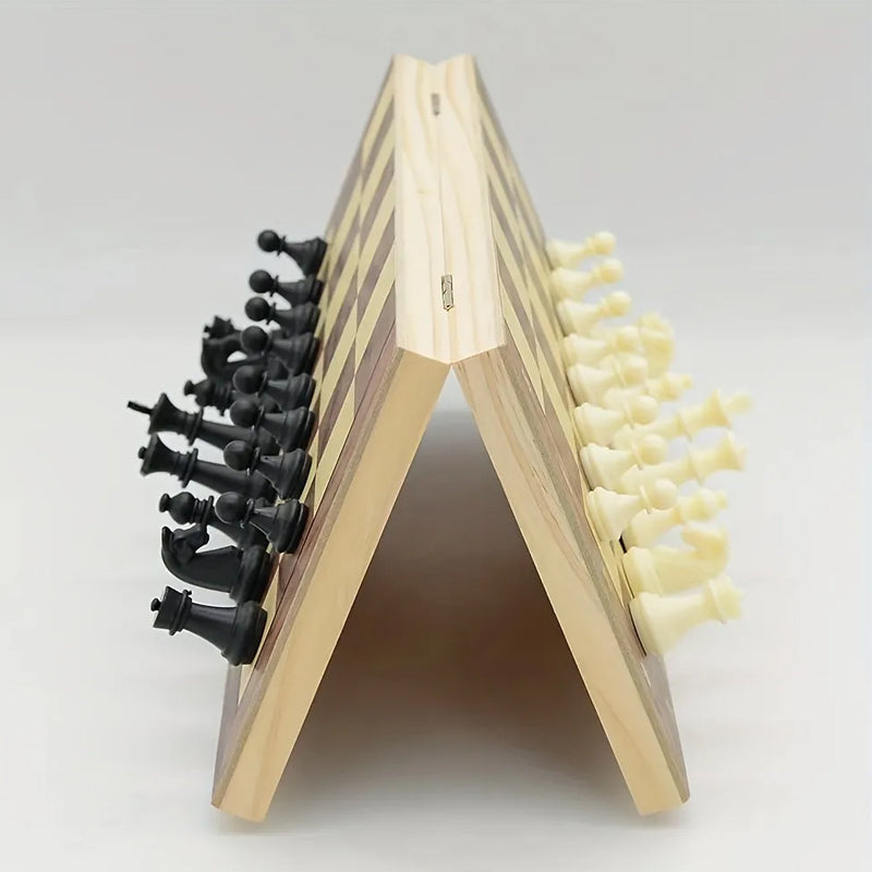 Folding Wooden Chess Gaming Set