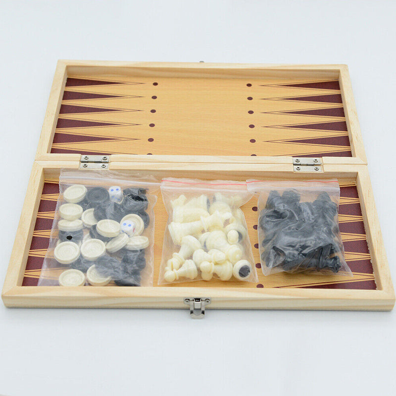 Folding Wooden Chess Gaming Set