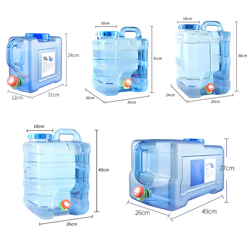 Portable Outdoor Water Storage Container Emergency Drinking Water Jug with Faucet