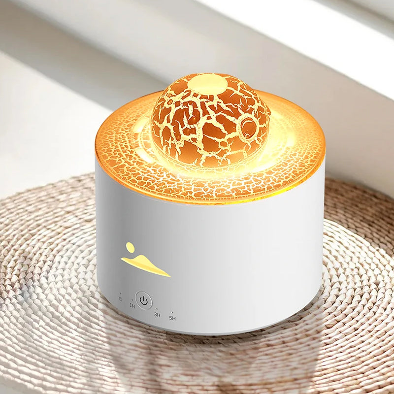 Simulation Flame Essential Oil Diffuser Tabletop Lamp Humidifier - USB Plugged in