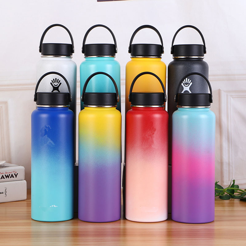 32/40oz Stainless Steel Vacuum Insulated Gradient Thermos Water Bottle