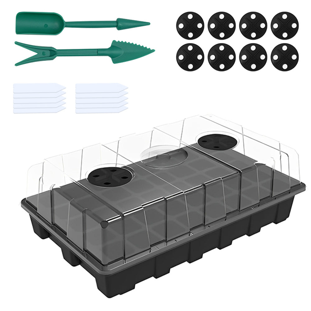 GREENHAVEN Seedling Trays Seed Starter Tray - 4 Pack, Adjustable Ventilation