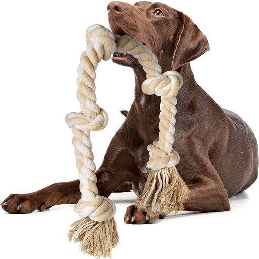 PETSWOL Dog Rope Toy for Dogs Who Love to Chew | Safe and Durable for Large and Medium Dogs