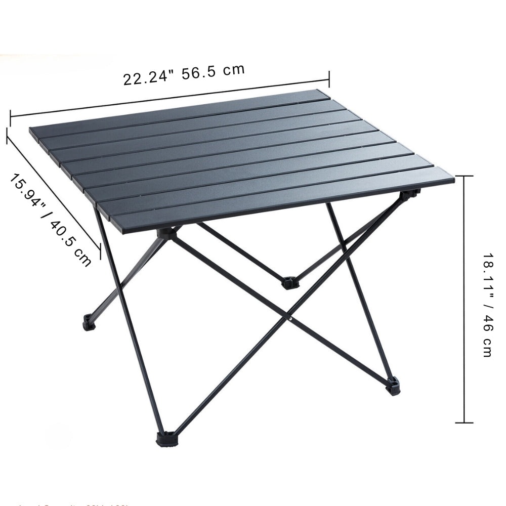 66lb Camping Folding Table Lightweight Aluminum Beach Table with Carry Bag