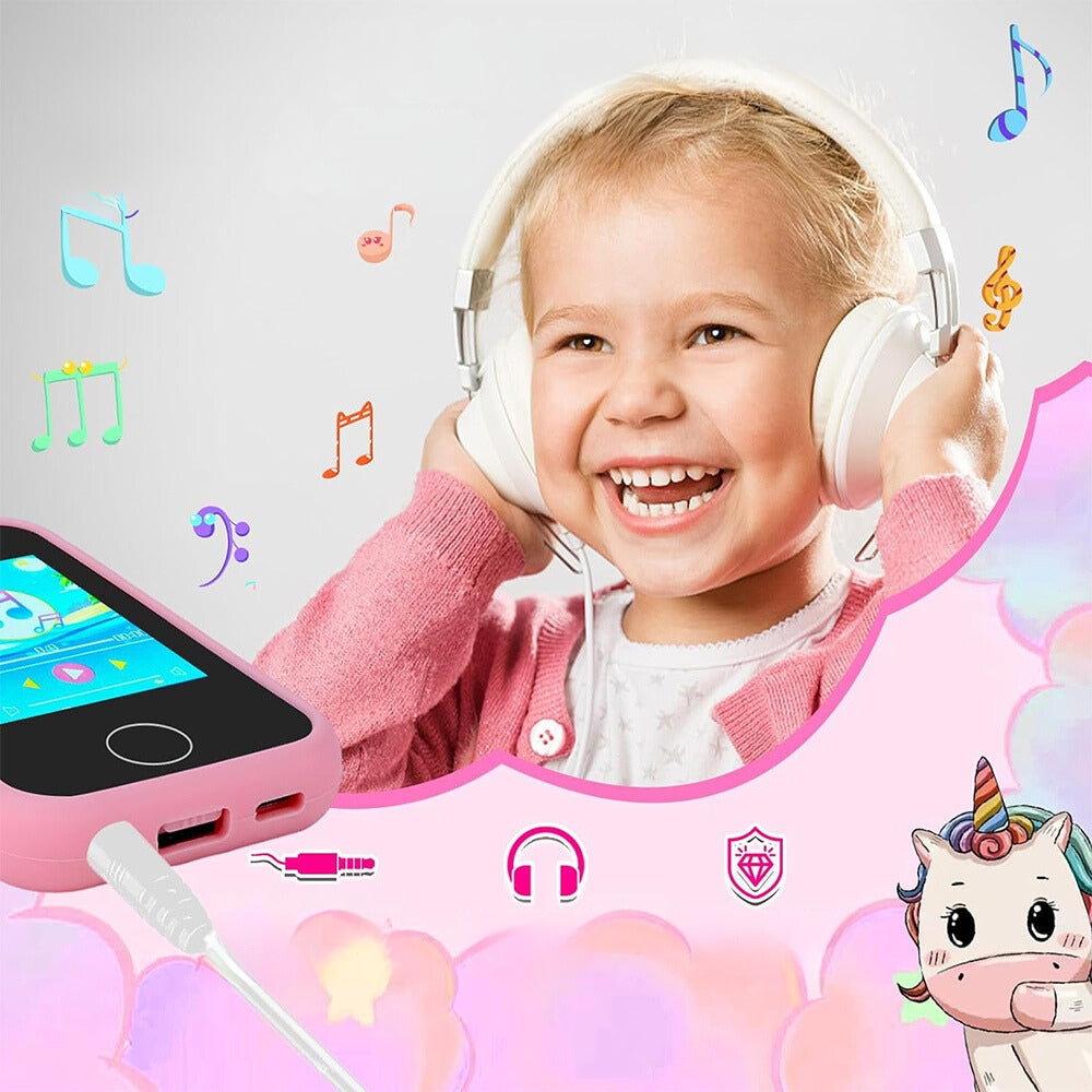 Kids Musical Smart Phone Toys Cartoon Unicorn Touchscreen Mobile