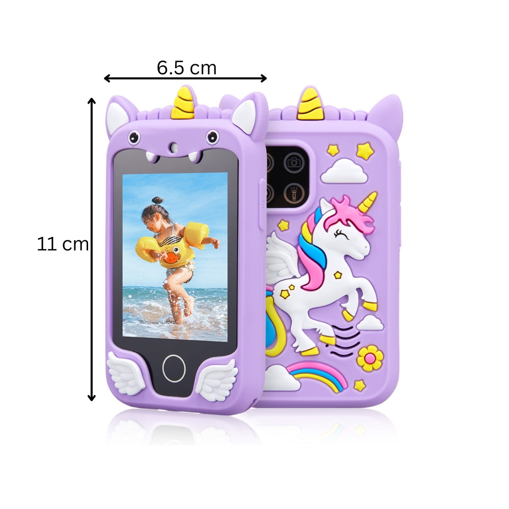 Kids Musical Smart Phone Toys Cartoon Unicorn Touchscreen Mobile