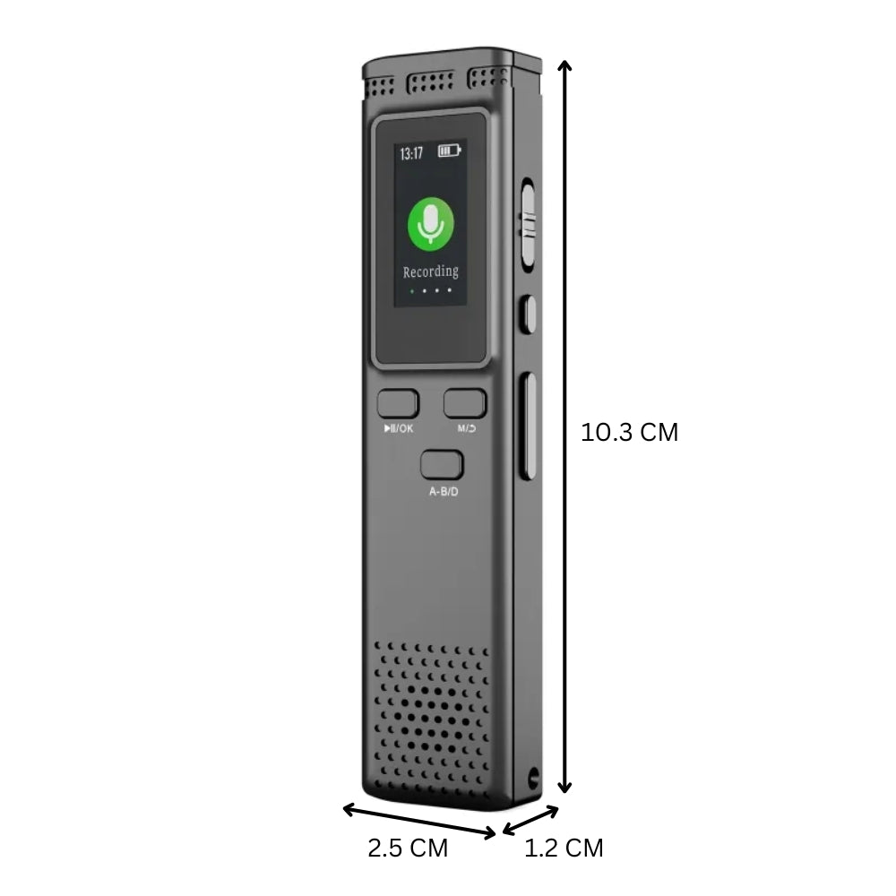 Digital Voice Recorder Voice Activated Audio Recording Noise Reduction with Playback