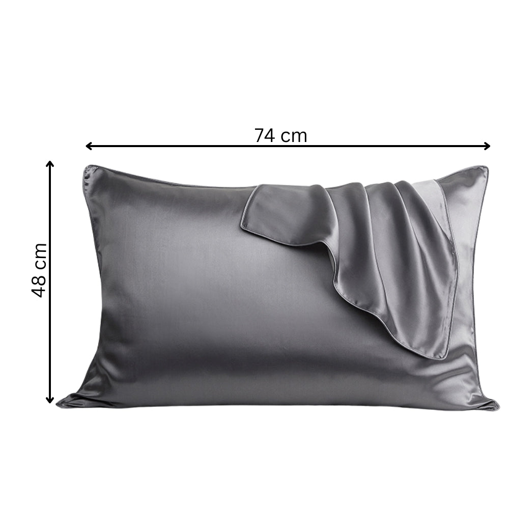 2Pcs Mulberry Silk Standard Pillow Case Slip Protector Genuine