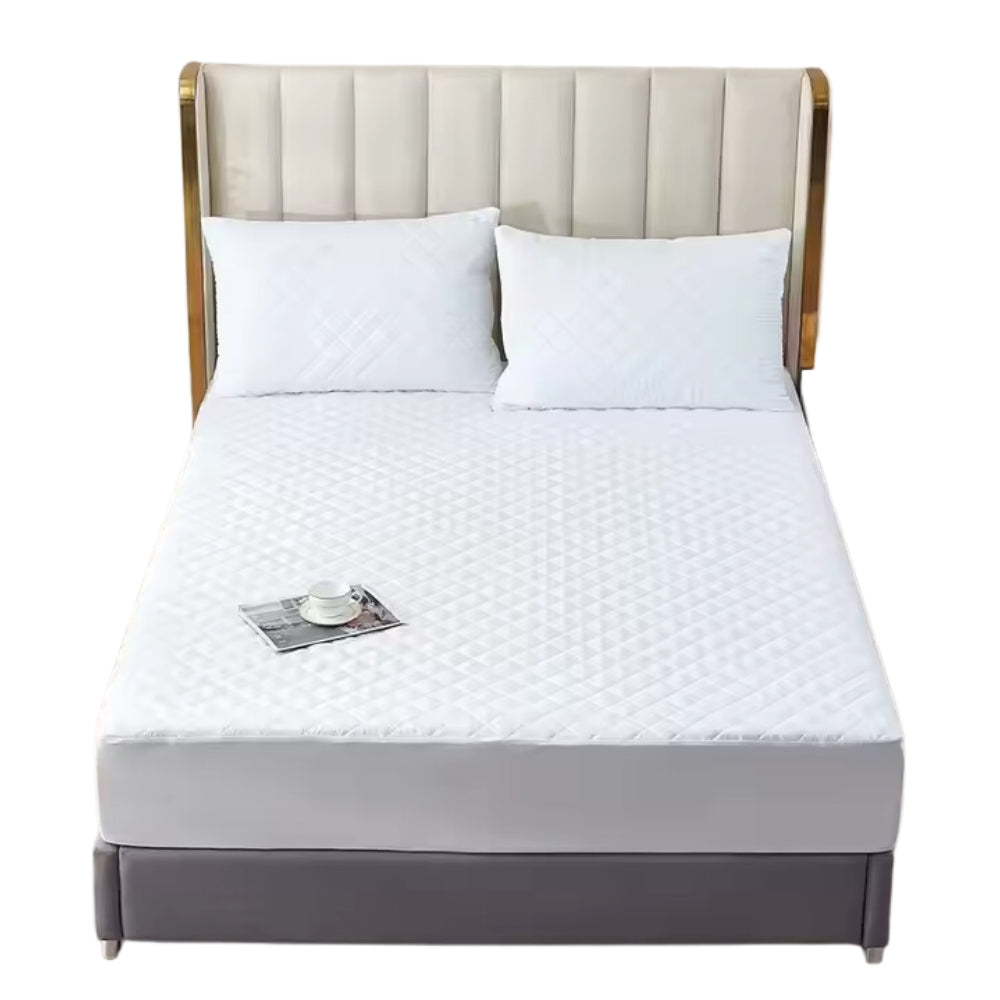 Luxury Fitted Quilted Cotton Cover Mattress Protector Topper