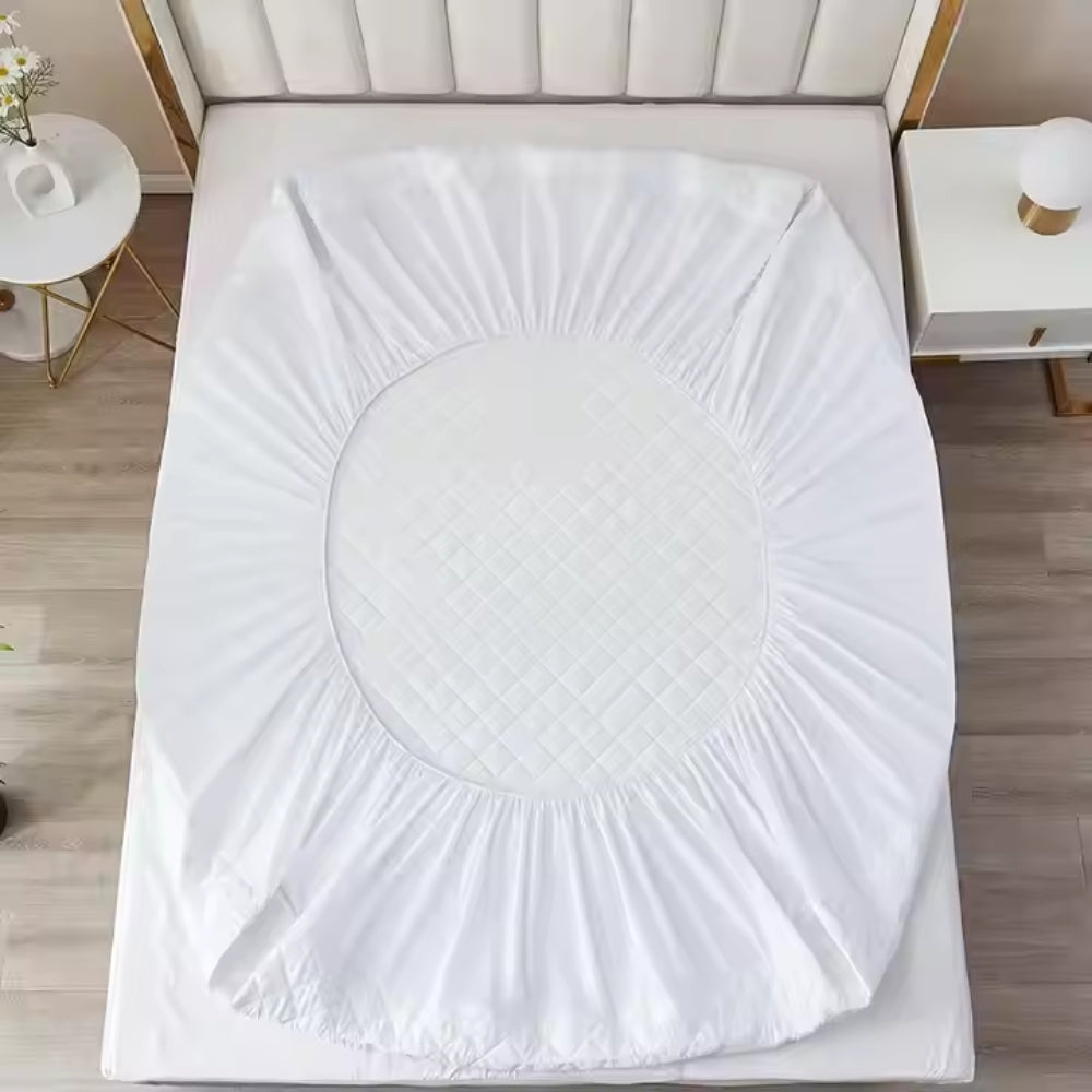 Luxury Fitted Quilted Cotton Cover Mattress Protector Topper