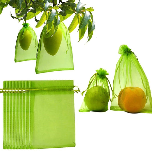 50pcs Agriculture Garden Fruit Bag Vegetable Protection Exclusion Mesh Net Bags