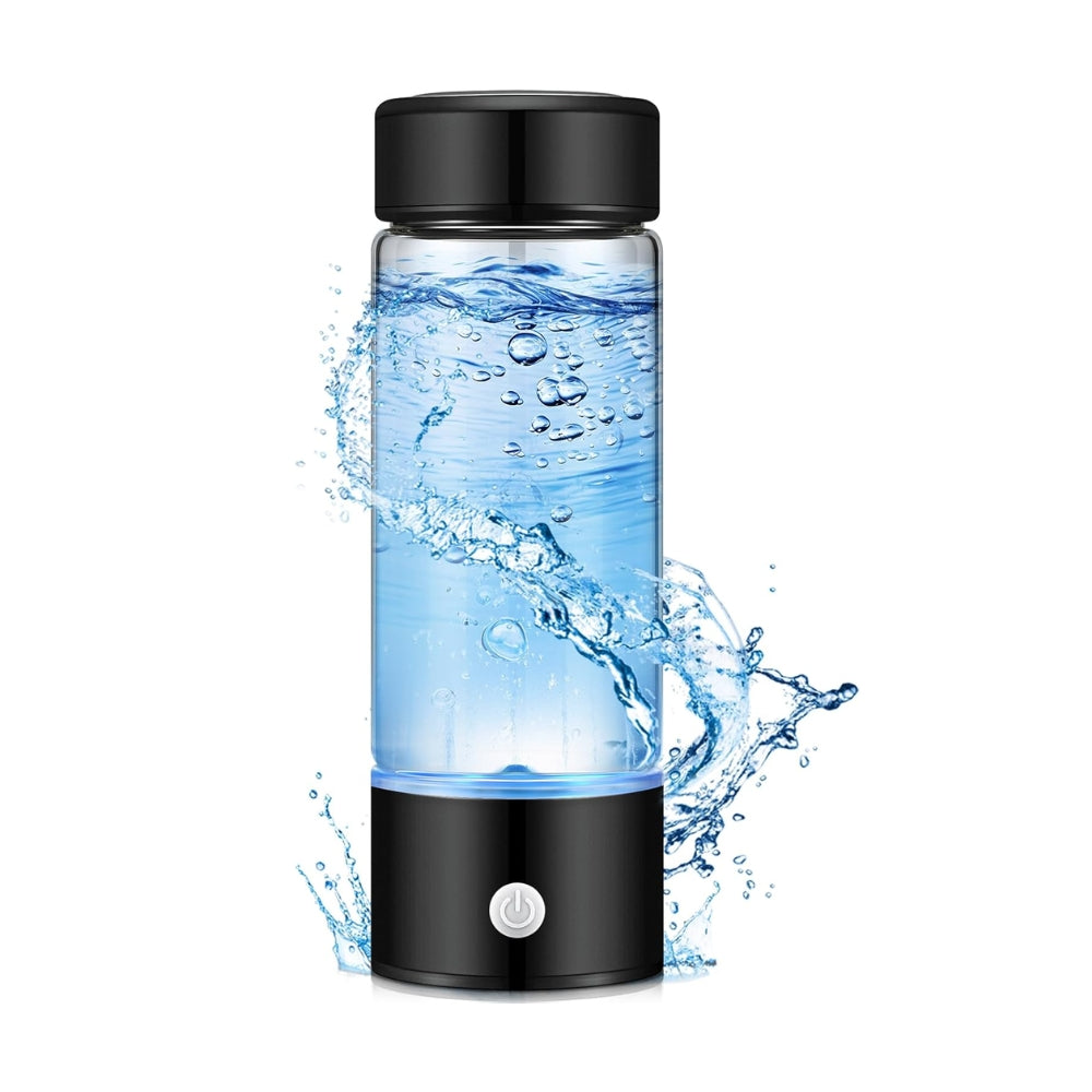 Hydrogen Rich Portable Water Glass Bottle Alkaline Generator Ionizer USB 420ML