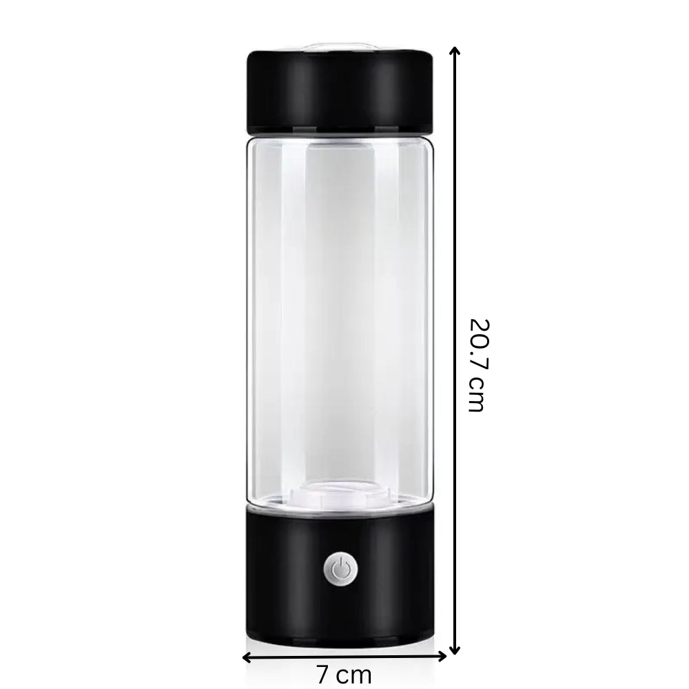 Hydrogen Rich Portable Water Glass Bottle Alkaline Generator Ionizer USB 420ML