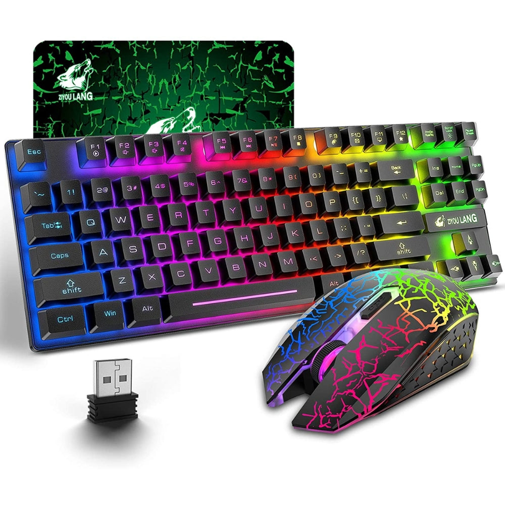 Wireless Mechanical Gaming Keyboard and Mouse Combo