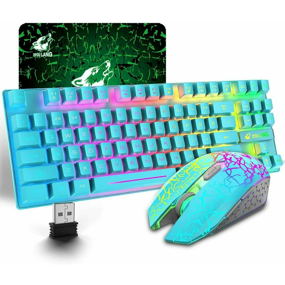 Wireless Mechanical Gaming Keyboard and Mouse Combo