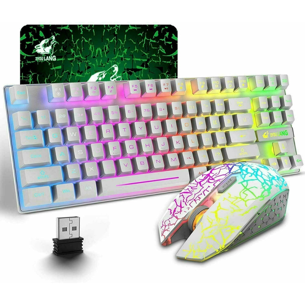 Wireless Mechanical Gaming Keyboard and Mouse Combo