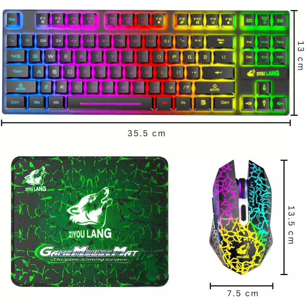 Wireless Mechanical Gaming Keyboard and Mouse Combo