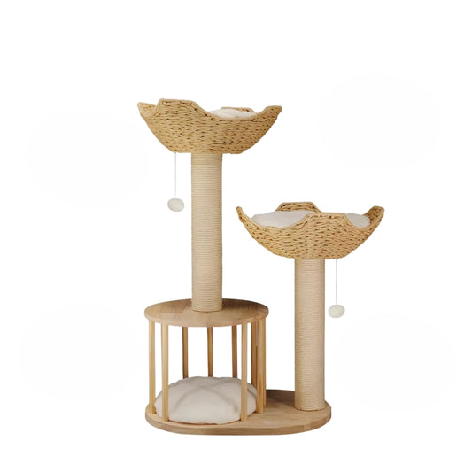 3 Tier Cat Climbing Tree Indoor Kittens Activity Center Tower with Scratching Post