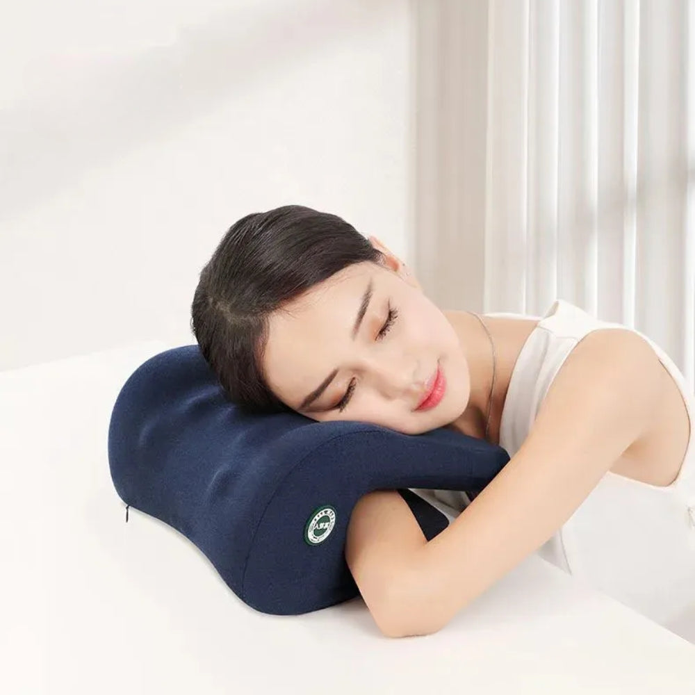 Memory Foam Neck Pillow for Comfortable Office Breaks Restful Naps and Travel