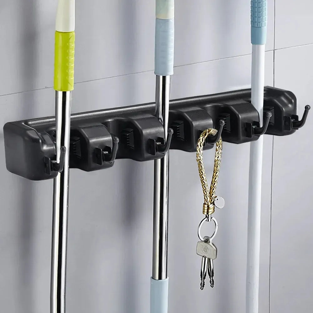 Multi Functional Wall Mounted Mop Holder