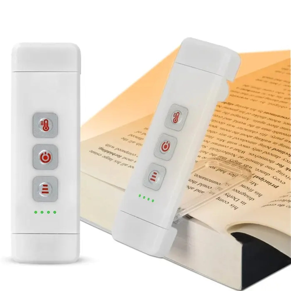 Portable USB Rechargeable Clip on Book Light with Timer