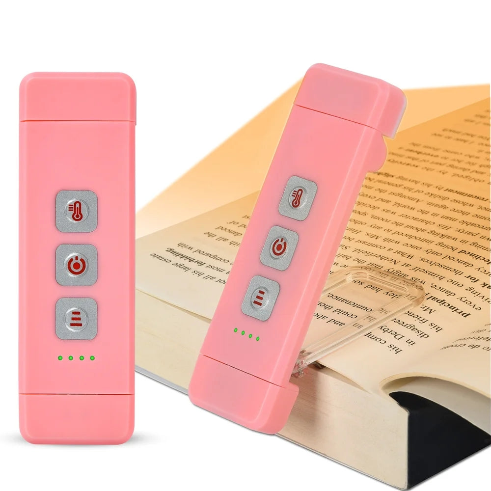 Portable USB Rechargeable Clip on Book Light with Timer