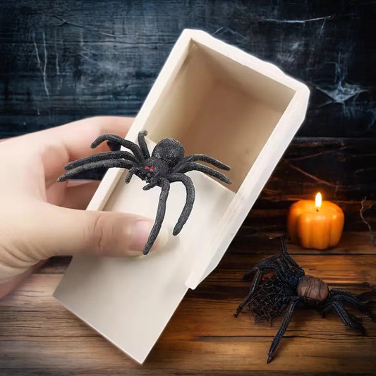 Wooden Prank Spider Scare Box