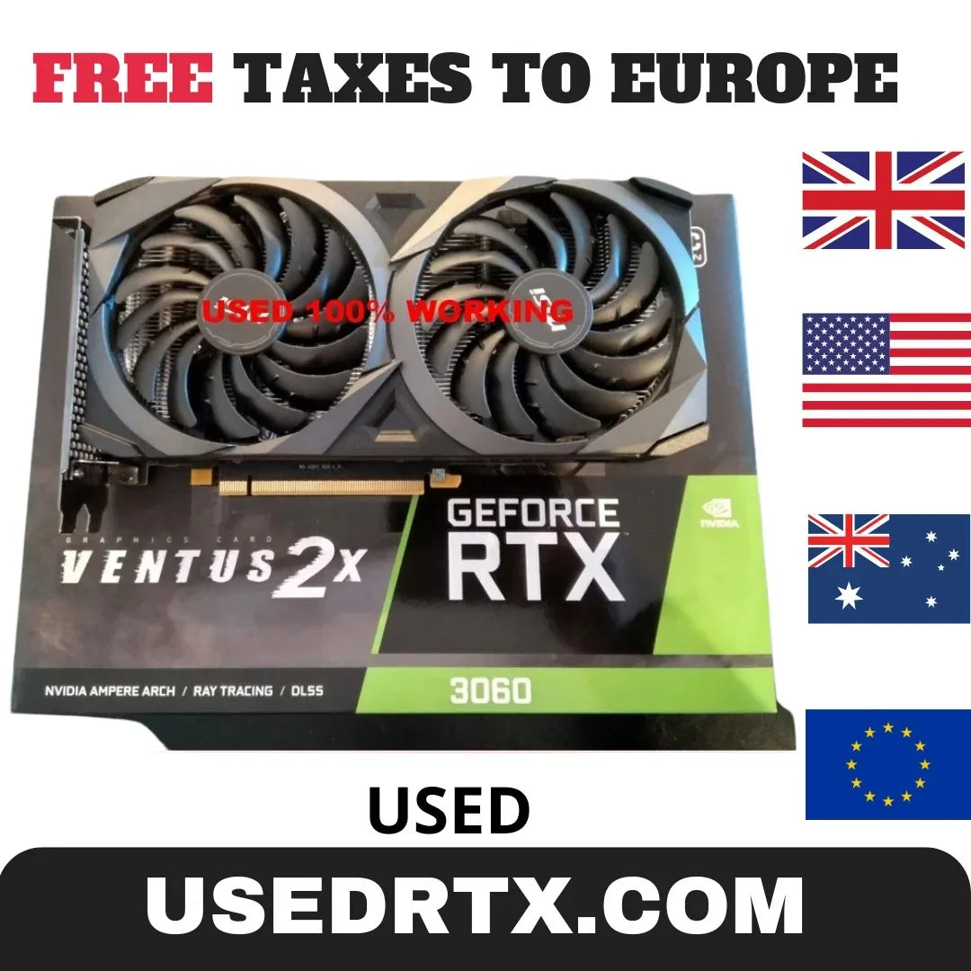 2024 USED RTX 3060 VENTUS GeForce 2X 12G OC Graphics Card GDDR6 Heat Sink Video Cards 192-bit HDMI-Compatible PCI4.0 3060 - Chic Cart