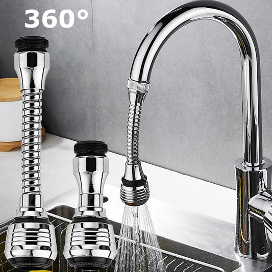 360° Adjustment Kitchen Faucet Extender Dual Mode Water Saving Pressurize Faucet Extender Filter Sprayer Bathroom Kitchen Gadget - Chic Cart