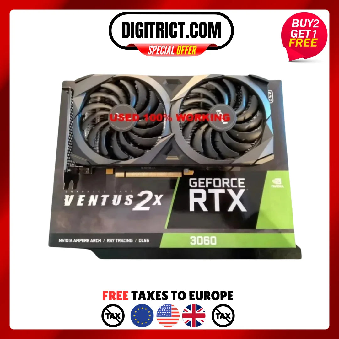 2024 USED RTX 3060 VENTUS GeForce 2X 12G OC Graphics Card GDDR6 Heat Sink Video Cards 192-bit HDMI-Compatible PCI4.0 3060 - Chic Cart