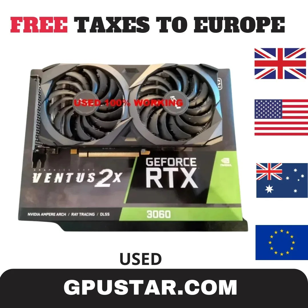 2024 USED RTX 3060 VENTUS GeForce 2X 12G OC Graphics Card GDDR6 Heat Sink Video Cards 192-bit HDMI-Compatible PCI4.0 3060 - Chic Cart