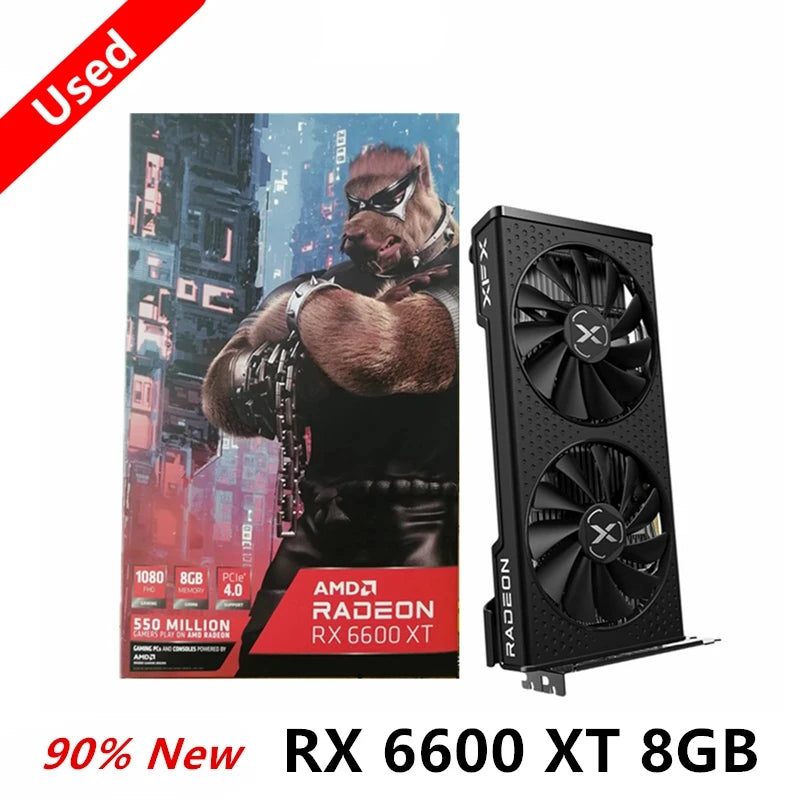 USED XFX RX 6600 XT 6600XT RX6600 XT 8GB Graphics Card AMD GPU Radeon RX6600XT RX6600 XT GDDR6 Video Cards  PC Computer Game - Chic Cart