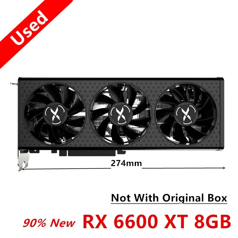 USED XFX RX 6600 XT 6600XT RX6600 XT 8GB Graphics Card AMD GPU Radeon RX6600XT RX6600 XT GDDR6 Video Cards  PC Computer Game - Chic Cart