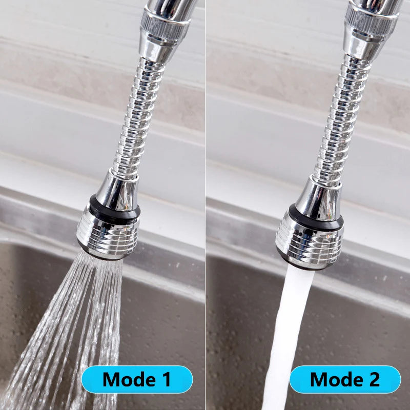 360° Adjustment Kitchen Faucet Extender Dual Mode Water Saving Pressurize Faucet Extender Filter Sprayer Bathroom Kitchen Gadget - Chic Cart